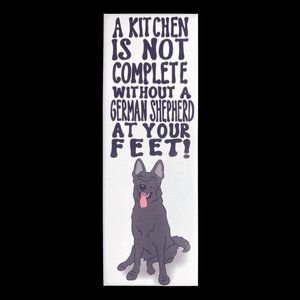 Black German Shepherd Dog Handmade Magnet Decor
